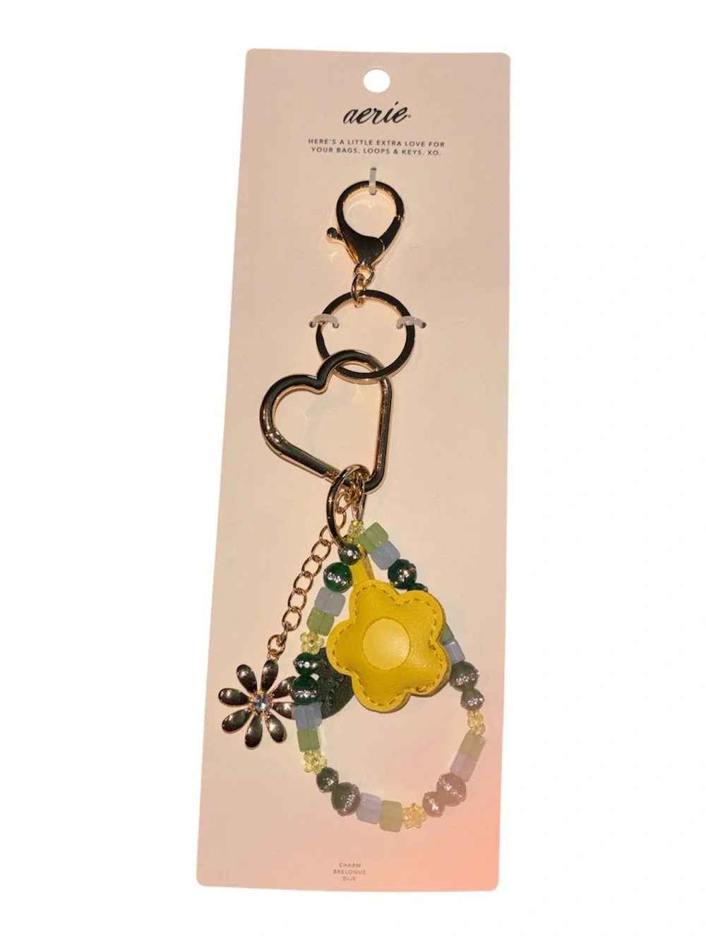 Aerie party bag beaded charm